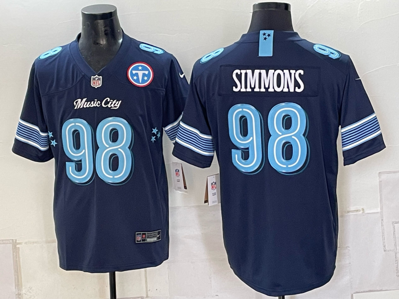 Men Tennessee Titans #98 Simmons blue Nike NFL 2026 Rivalries limited Jersey 092404->tennessee titans->NFL Jersey